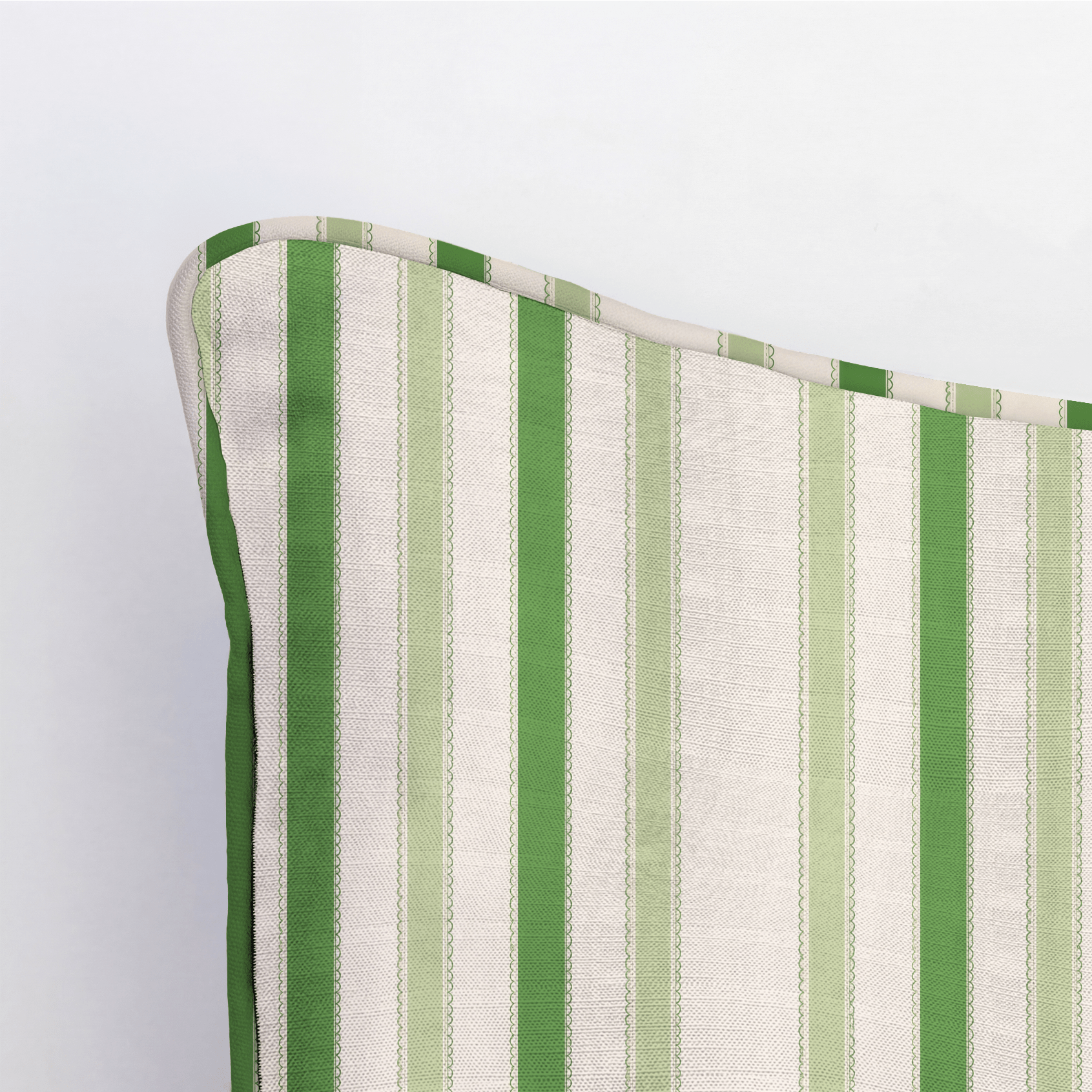 Bellagio Blush Mint Stripes Throw Pillow