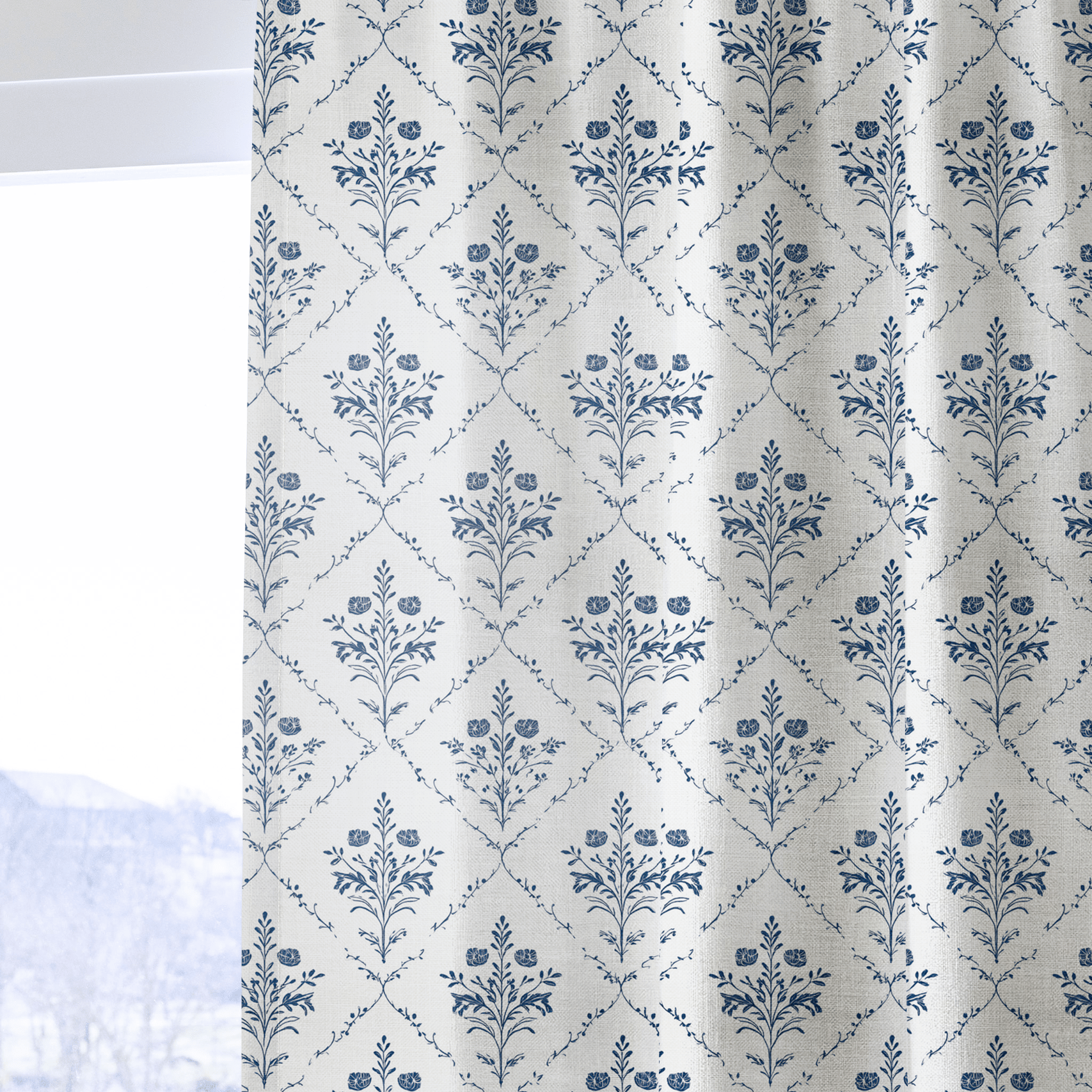 Benjamin Cream Floral - Drapery