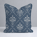 Benjamin Navy Floral Throw Pillow - Lemon Park