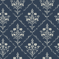Benjamin Navy Floral Wallpaper