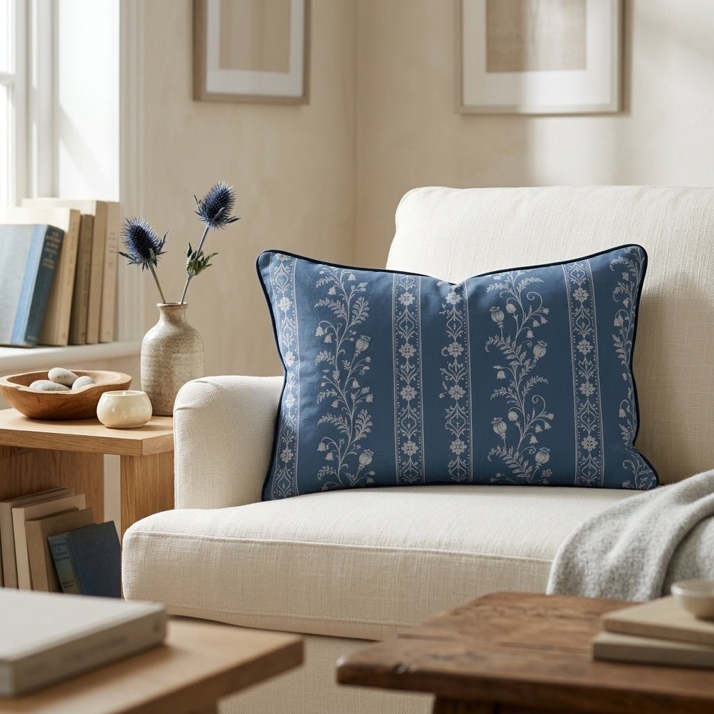Benjamin Toile Stripes Throw Pillow