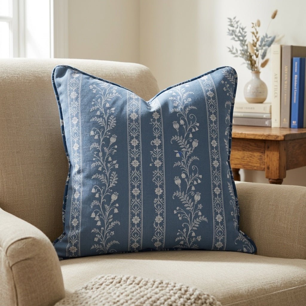 Benjamin Toile Stripes Throw Pillow