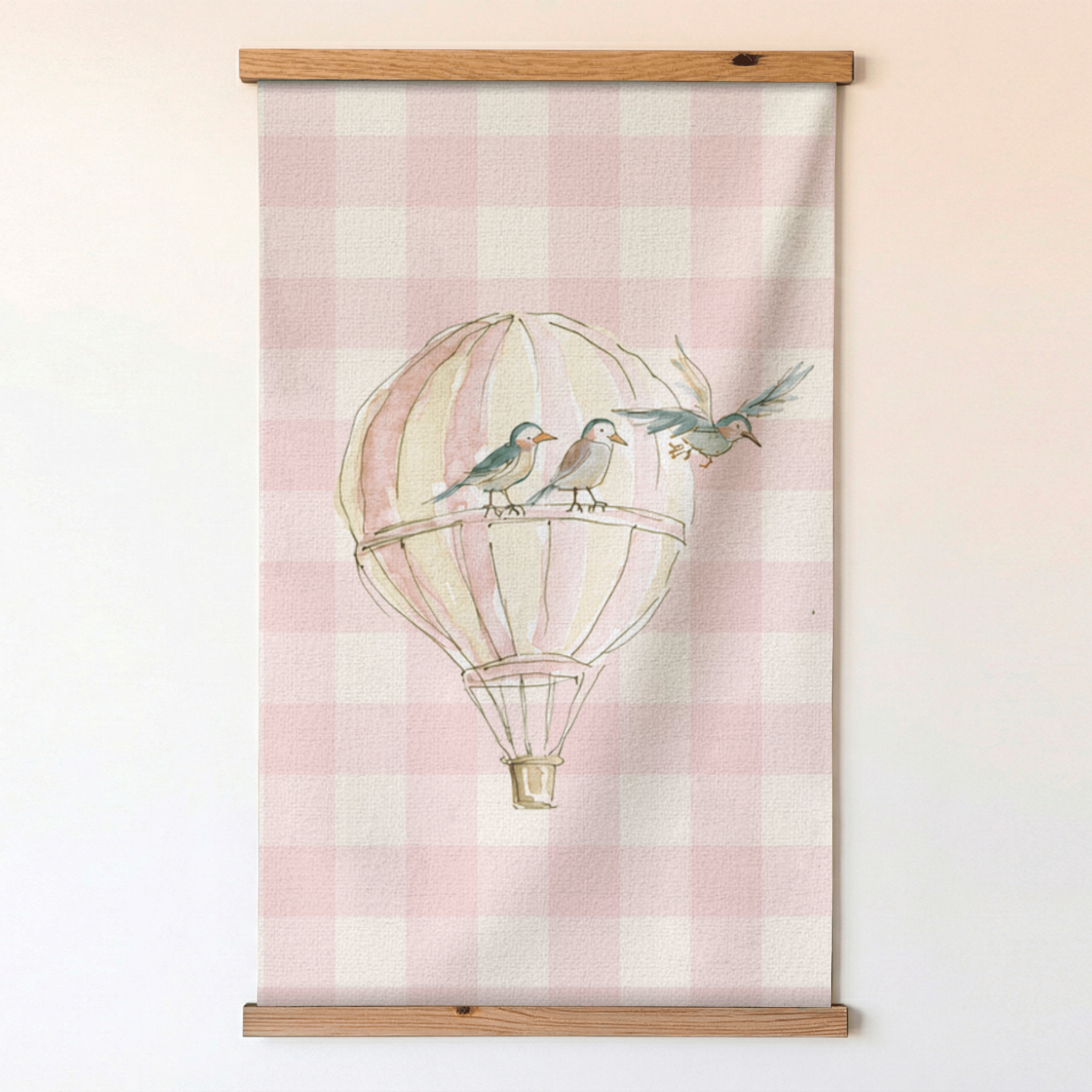 Juliet's Garden Balloon Gingham Study - Tapestry