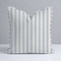 Juliet's Garden Robin Blue Stripe Throw Pillow - Lemon Park