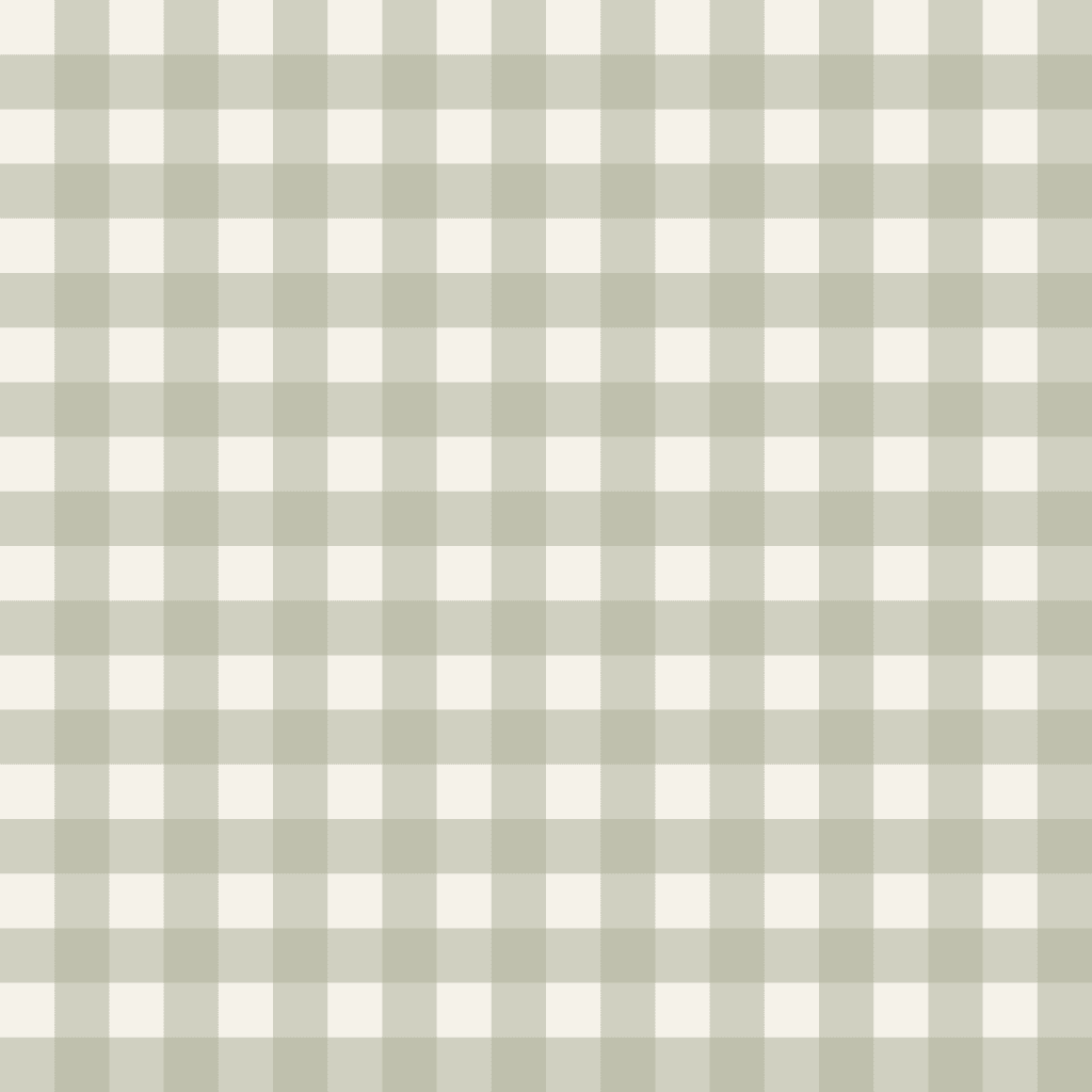 Loose Stems Lichen Gingham Wallpaper