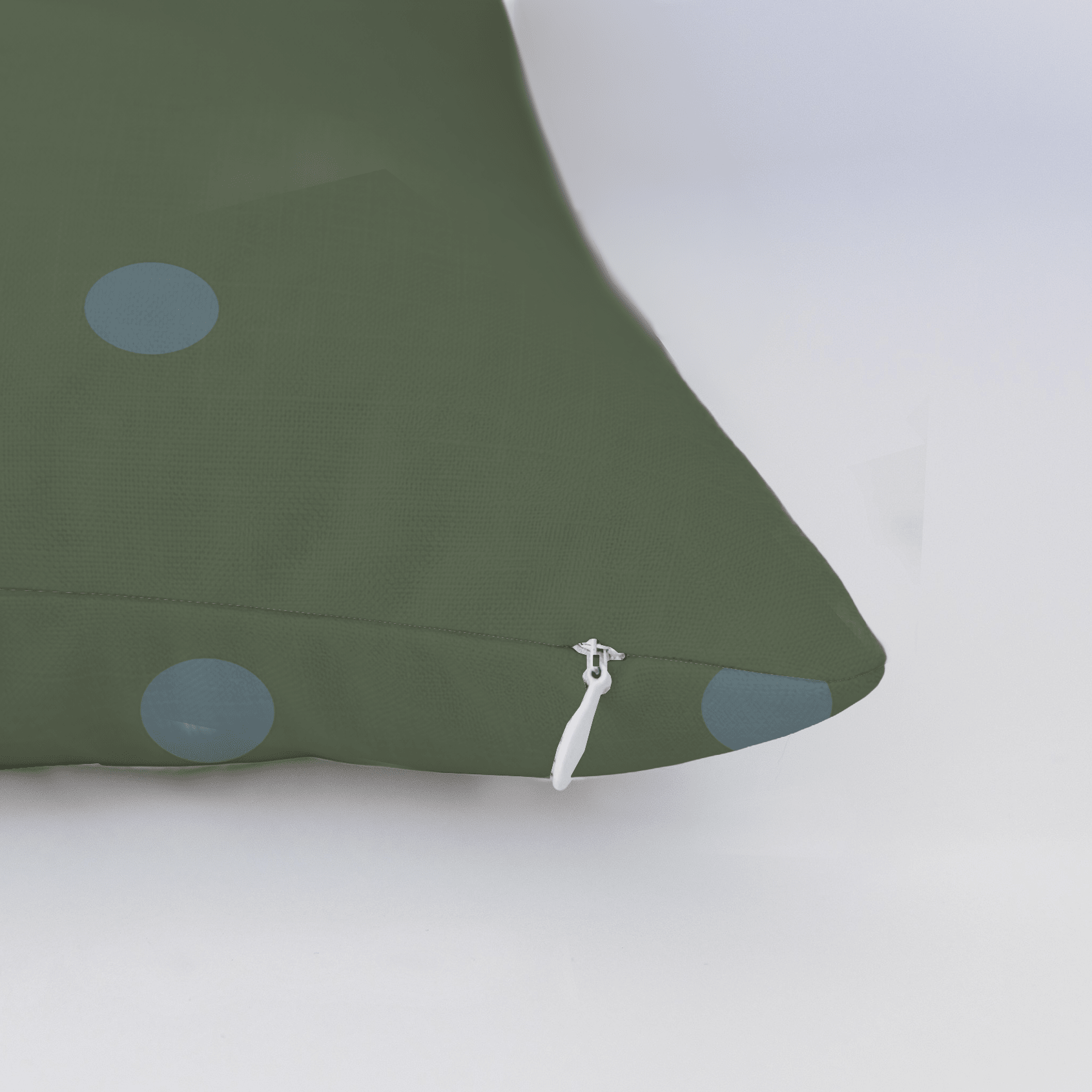 The Silk Garden Evergreen Dots Throw Pillow