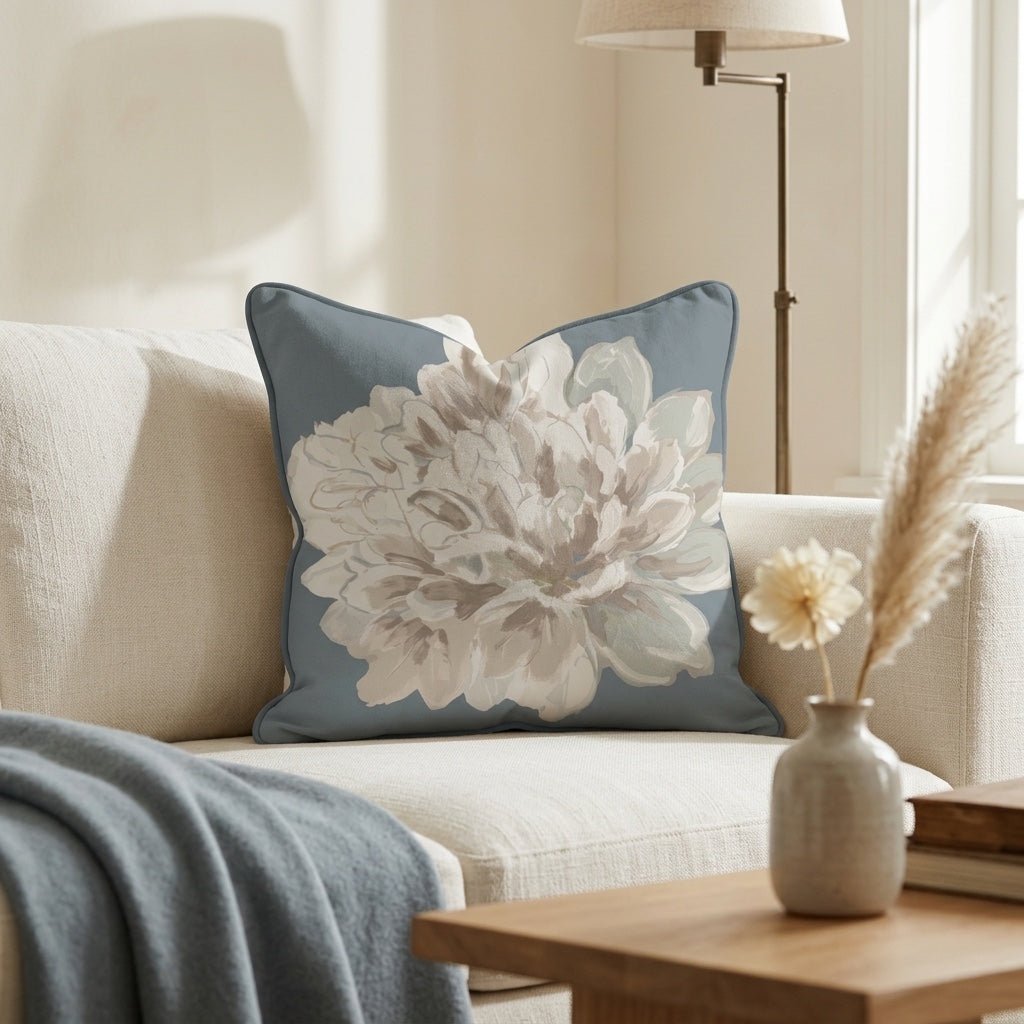 The Silk Garden Flower Throw Pillow