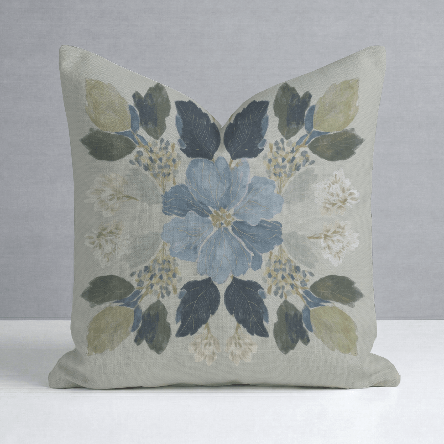 The Silk Garden Leaves Throw Pillow - Lemon Park