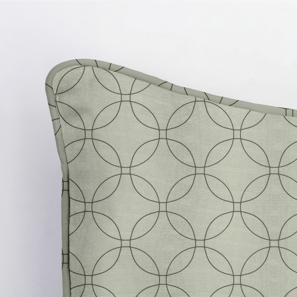 The Silk Garden Sage Diamond Throw Pillow