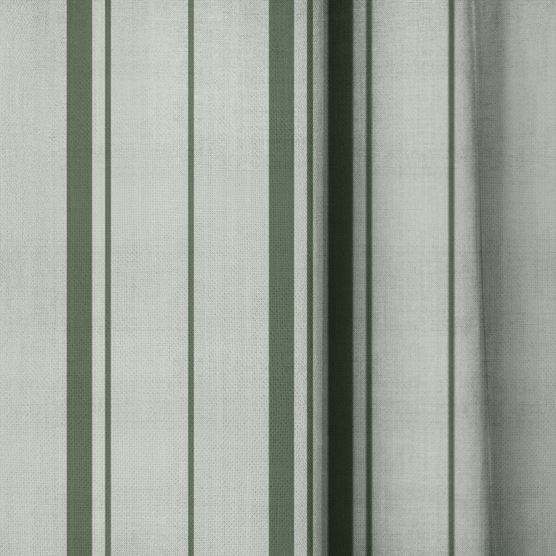 The Silk Garden Sage Stripes - Drapery
